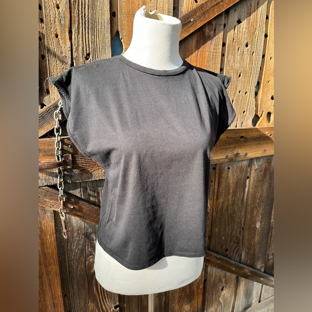 Heart & Hips Black Boxy Top, Size S